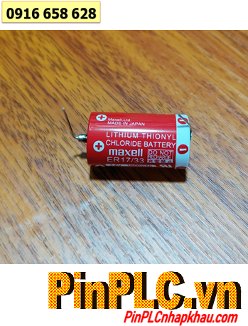 Maxell ER17/33, Pin Maxell ER17/33 (chân thép) lithium 3.6v 2/3A chính hãng _Xuất xứ NHẬT